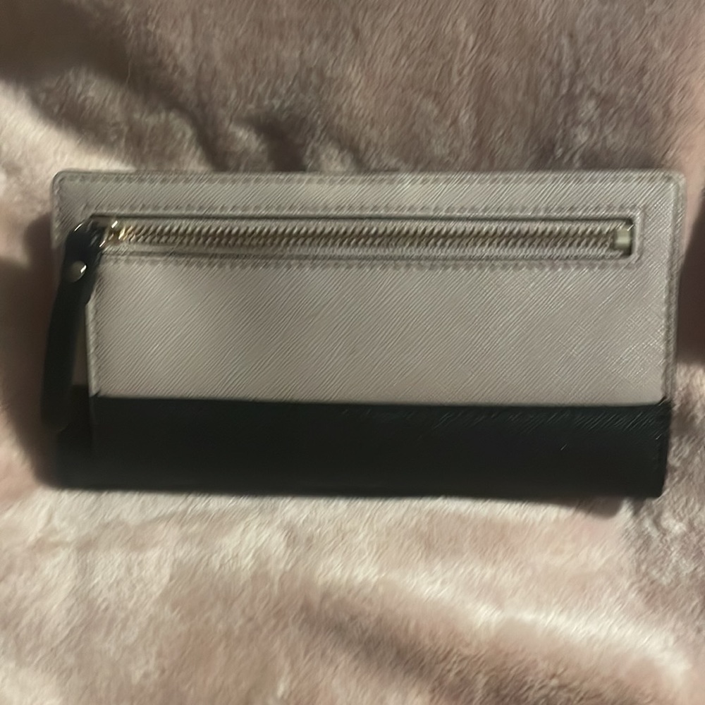 Kate Spade Large Slim Bifold Wallet - mauve/muted pink and black - Picture 4 of 15